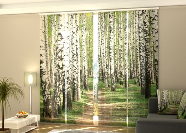 Затемняющая панельная штора Birch forest 240x240 см