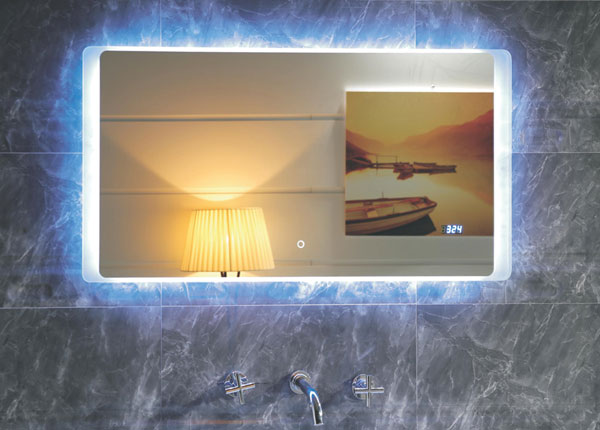 Зеркало горизонтальное со светодиодной подсветкой Luxor 100x50 см