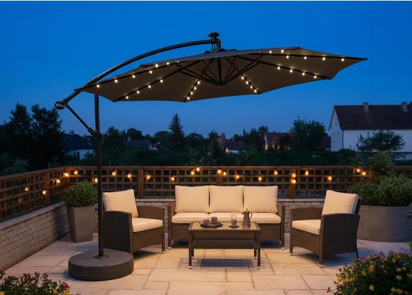 Зонт от солнца Milin + LED Ø 3 м