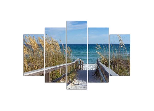 Картина из 5-частей Descend to the Beach 100x70 см