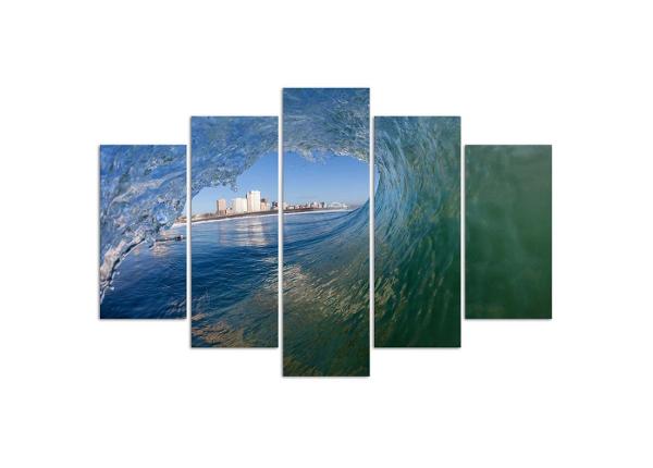 Картина из 5-частей Sea Wave 100x70 см