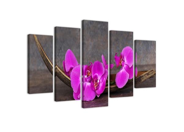 Картина из 5-частей Violet Orchids 100x70 см
