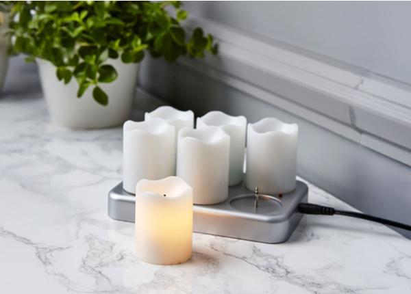 Комплект LED свечей Chargeme 6 шт, белые