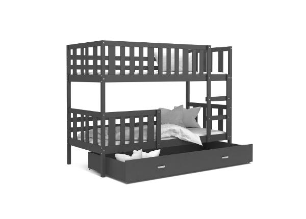 Комплект двухъярусной кровати 80x190 cm, серый
