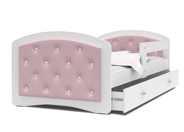 Комплект детской кровати 80x180 cm, белый/розовый