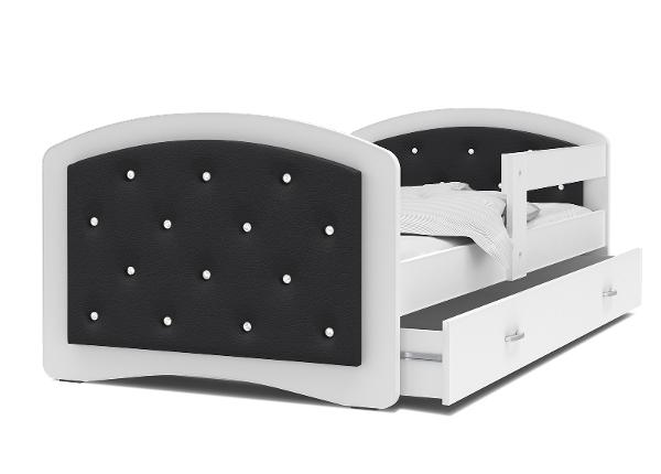 Комплект детской кровати 80x180 cm, белый/чёрный