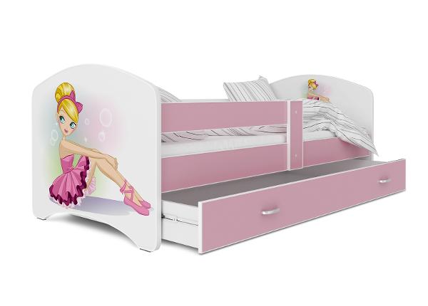 Комплект детской кровати 80x180 cm, розовый/nr 3