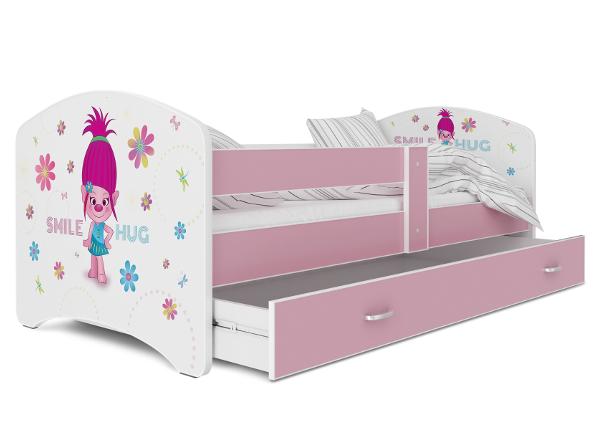 Комплект детской кровати 80x180 cm, розовый/nr 48