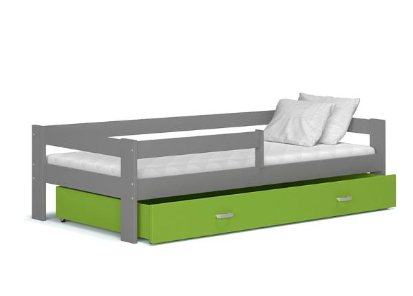 Комплект детской кровати 80x190 cm, серый/зелёный