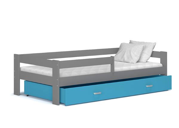 Комплект детской кровати 80x190 cm, серый/синий