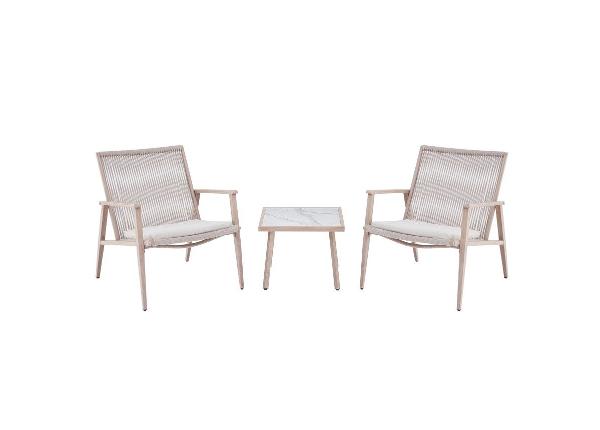 Комплект садовой мебели Pisa стол + 2 стула, серый