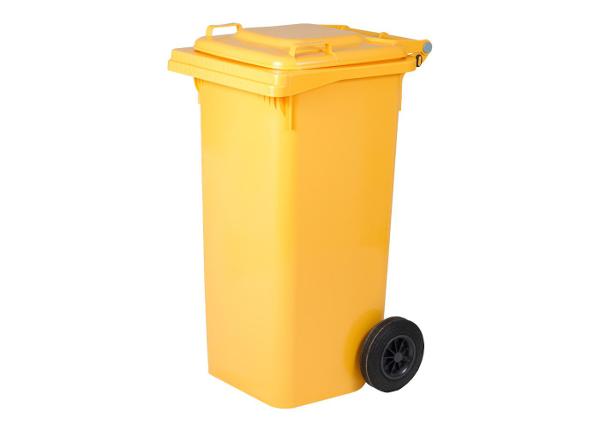 Контейнер для мусора 120л, желтый