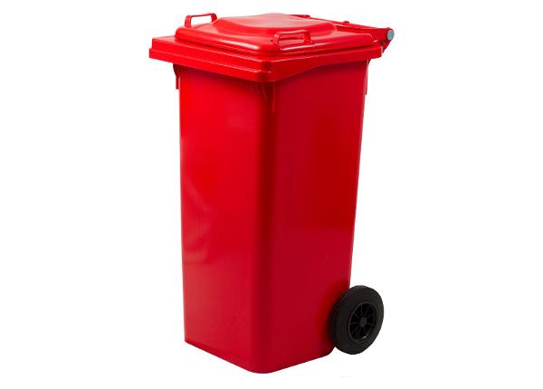 Контейнер для мусора 120л, красный