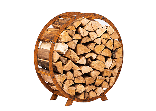Корзина для дров Bern из стали Cor-Ten, Ø 72 см