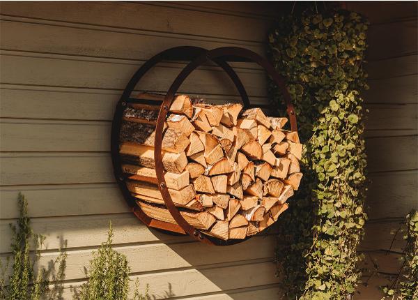 Корзина для дров Bern из стали Cor-Ten, Ø 72 см