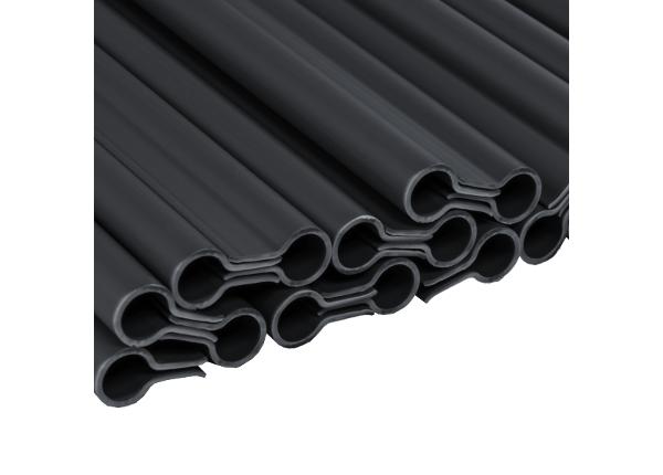 Крепления ленты для забора SOLID 1200 г/м² 19 см, темно-серые