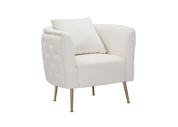 Кресло Glam, кремовый/золотистый