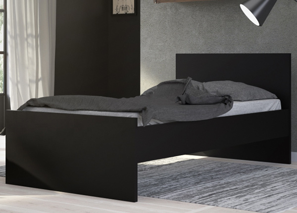 Кровать Naia 90x190 cm, чёрный матовый