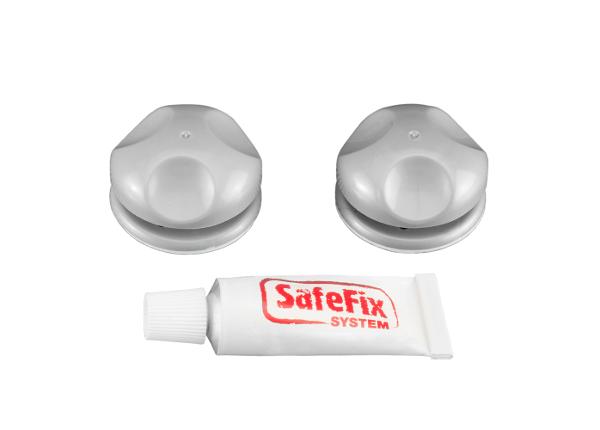 Крючки SafeFix 2 шт + клей, серебро