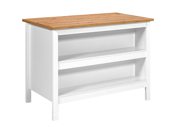 Кухонный остров Julina, белый/дуб артисан