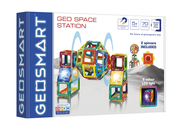 Магнитный конструктор GeoSmart Космическая станция, 70 деталей