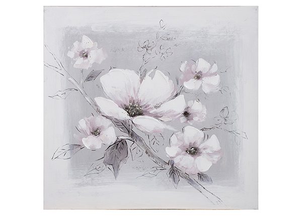Масляная картина "Белые цветы" 60x60 cm