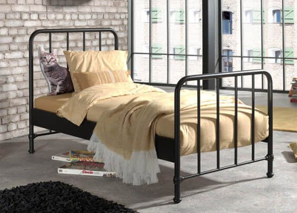 Металлическая кровать Bronxx 90x200 cm, чёрный