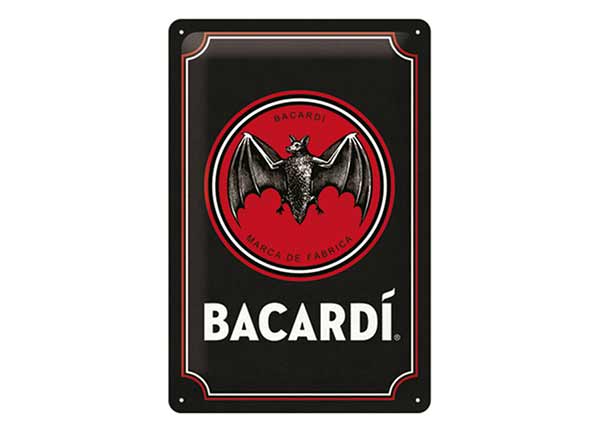 Металлический постер Bacardi Logo - Black 20x30 см