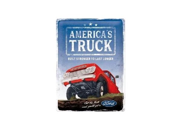 Металлический постер в ретро-стиле Ford - America´s Truck F100 30x40 см