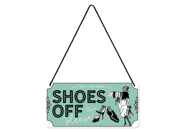 Металлический постер в ретро-стиле Shoes Off 10x20 см