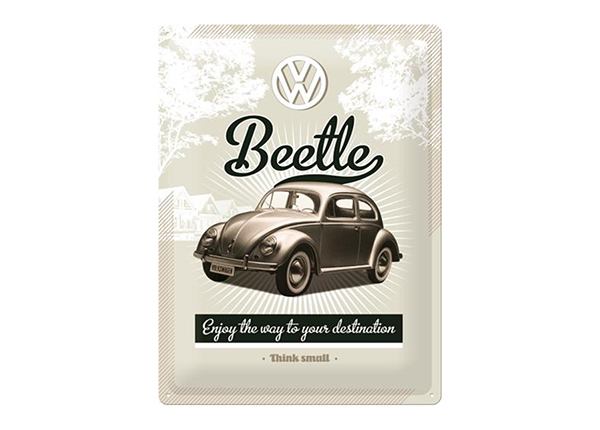 Металлический постер в ретро-стиле VVW Beetle 30x40 см