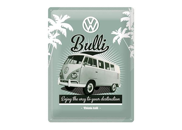 Металлический постер в ретро-стиле VW Bulli 30x40 см