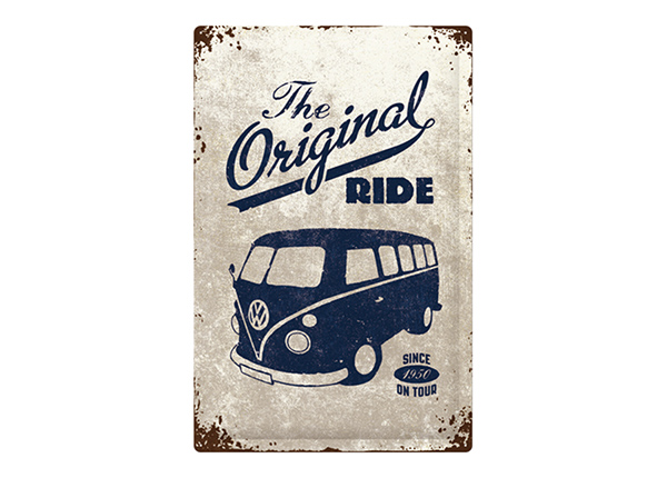 Металлический постер в ретро-стиле VW Bulli The Original Ride 40x60 см