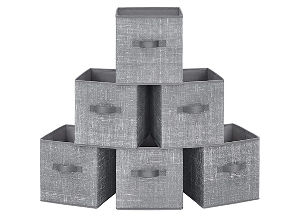 Набор из 6 коробок для хранения, серые