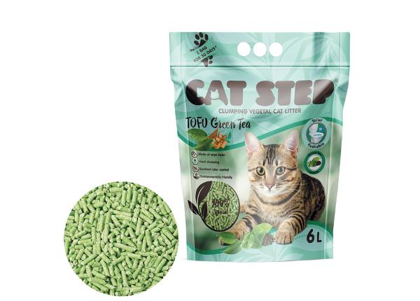 Наполнитель для кошачьего туалета тофу зеленый чай 2,7 кг / 6 л