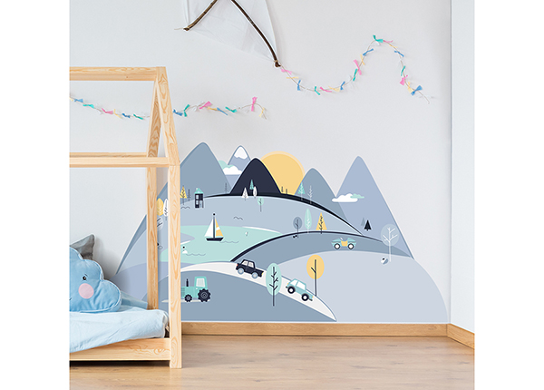 Настенная наклейка Голубые холмы L