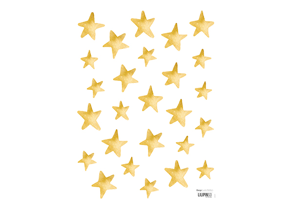 Настенная наклейка золотистые звезды, 26 шт.