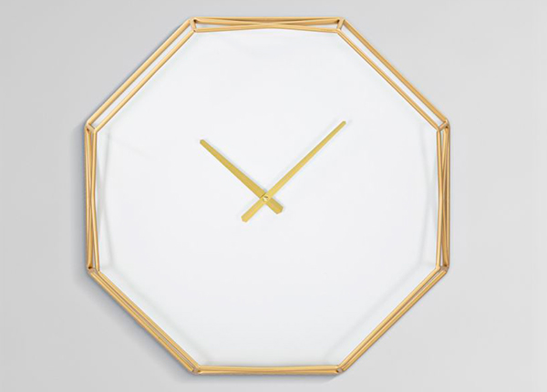 Настенные часы 56x56 см, золотой