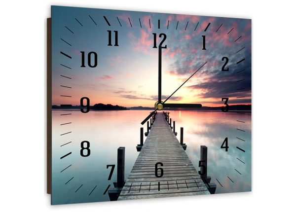 Настенные часы с изображением Bridge at sunset 3