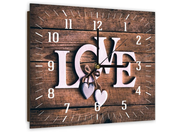 Настенные часы с изображением Love