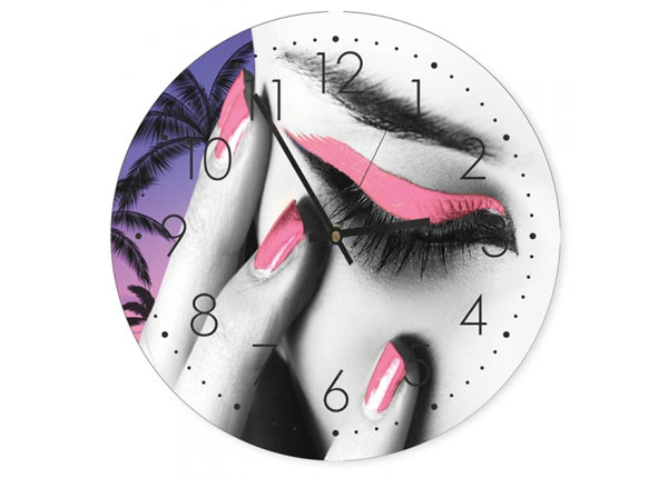 Настенные часы с изображением Pink makeup