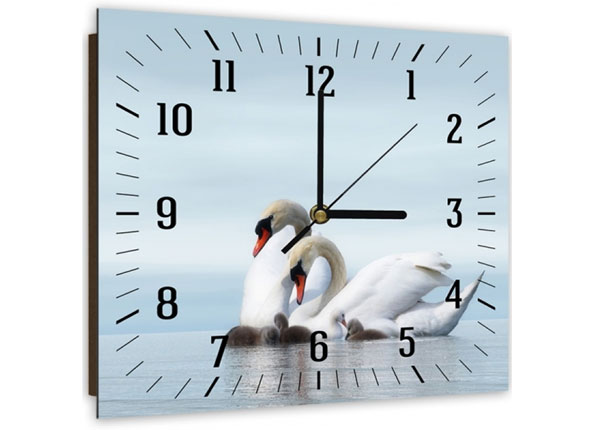 Настенные часы с изображением Swan family