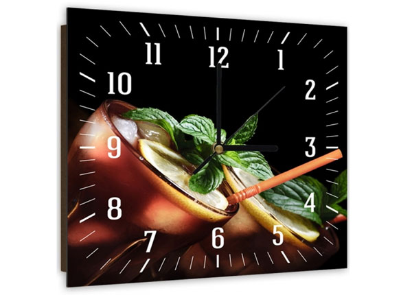 Настенные часы с картиной Cuba cocktail
