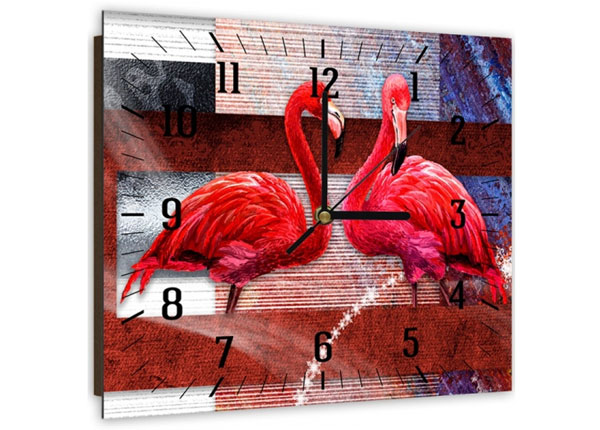 Настенные часы с картиной Flamingos