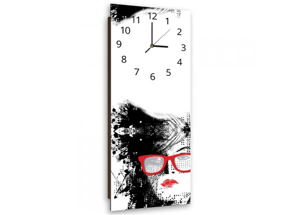 Настенные часы с картиной Woman with glasses