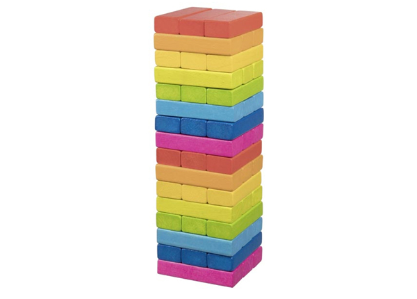 Настольная игра Jenga (цветная)