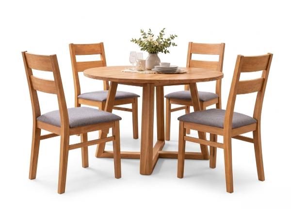 Обеденный комплект из дуба Merbi 12