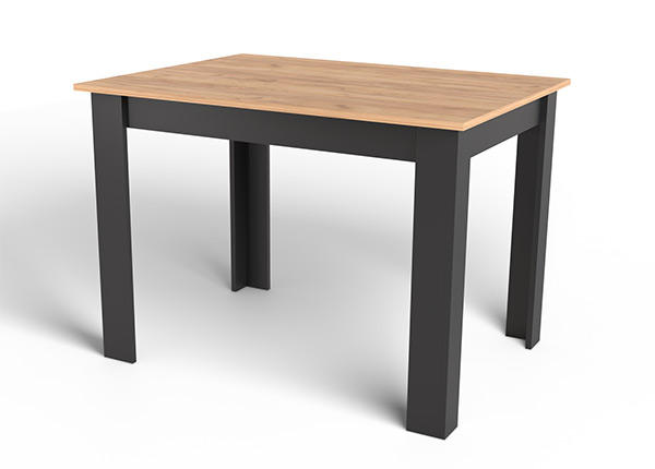 Обеденный стол 80x120 cm, дуб/чёрный