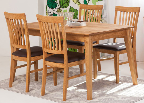 Обеденный стол Genf 160x90 cm+ 4 стула Ron