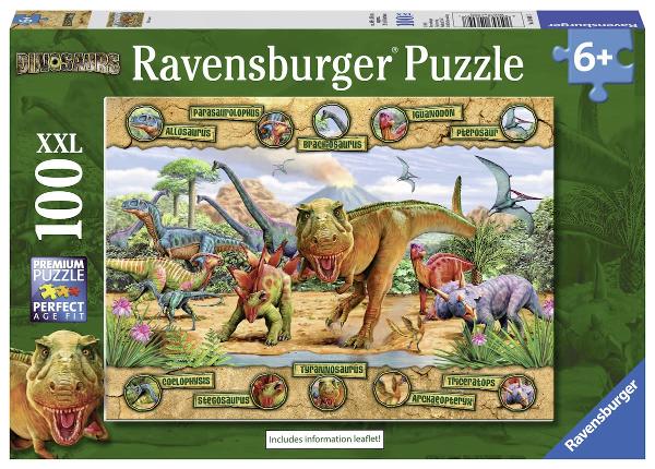 Пазл Ravensburger 100 шт Динозавры
